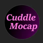 Cuddle Mocap 的紫黑漸層品牌標誌,用於代表該創作者的虛擬角色與動作捕捉作品。