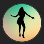 虛擬內容創作者 VirtualPassionVR 的標誌,呈現剪影女性角色圖像